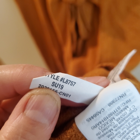 Texture & Thread Madewell Rust Wrap Side Tie Dress Fall Harvest Thanksgiving - Picture 9 of 11